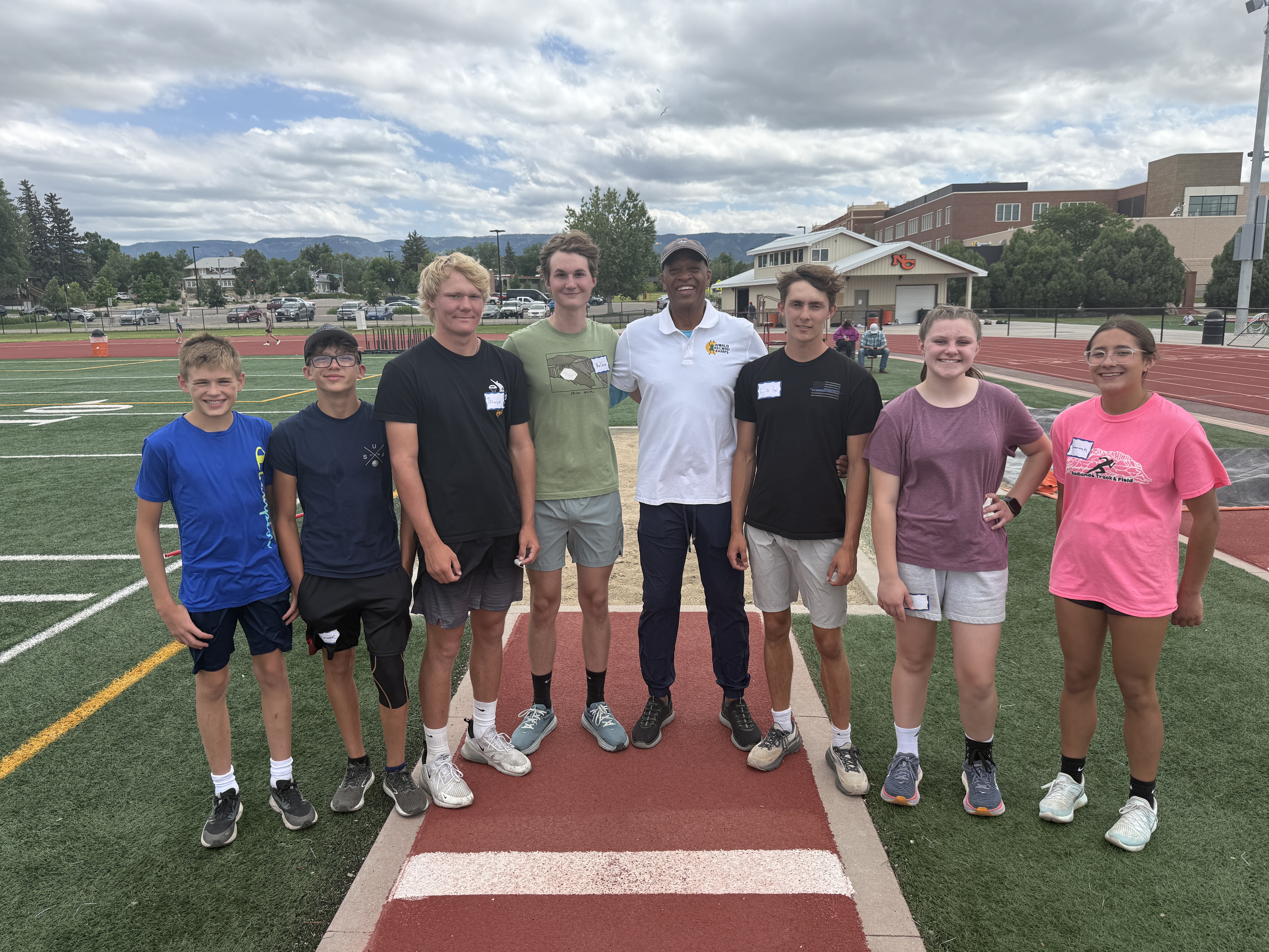 Athletes and coach at World Record Camps in Casper
